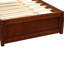 Lit plateforme simple en noyer avec lit gigogne convertible - Structure en bois de taille polyvalente et chambre élégante-357621724