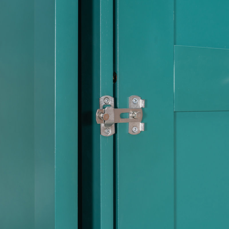 Lit escamotable mural simple sarcelle avec bibliothèque, armoire, bureau et rangement Teal, Sarcelle