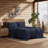 Coleman® 4 Piece Microfiber Solid Bed Sheet Set - Full, Navy Blue-131115498-131115499