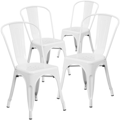 Commercial GradeMetal Indoor-Outdoor Stackable Chair