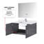 36 po Meuble-lavabo gris foncé avec comptoir en quartz, robinet, miroir à DEL - meuble-lavabo de construction durable et à teinture, comptoir blanc, robinet, modèle Scratch-1344369294