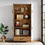 Bibliothèque standard 70 "avec porte et tiroir, grande bibliothèque Farmhouse-212322646