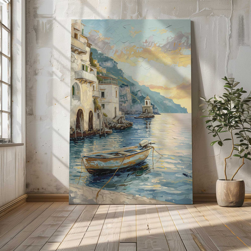 «Positano Azure Retreat», grande impression sur toile, H 60 po x l 40 po