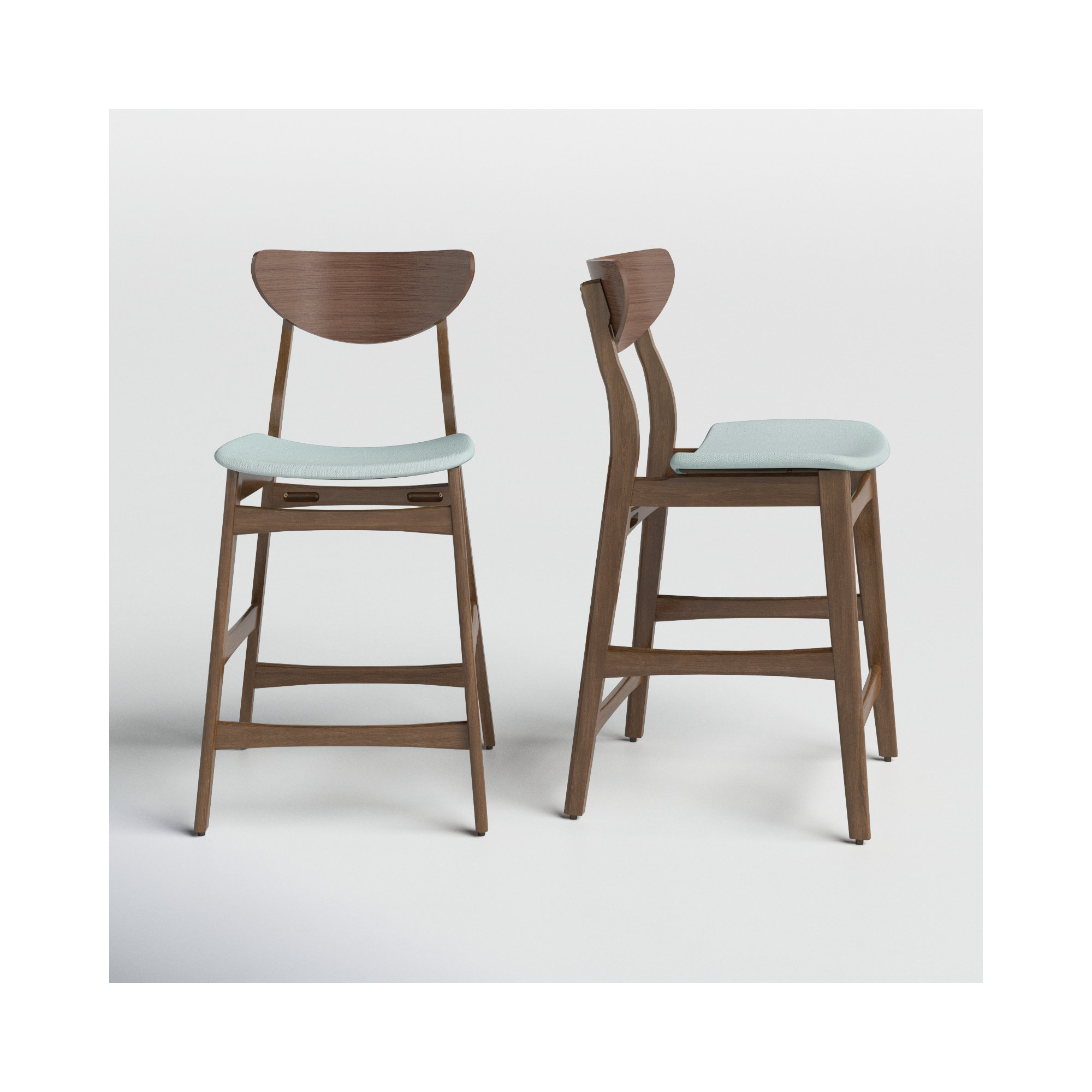 Fitz 24" Counter Stool, Mint, Walnut