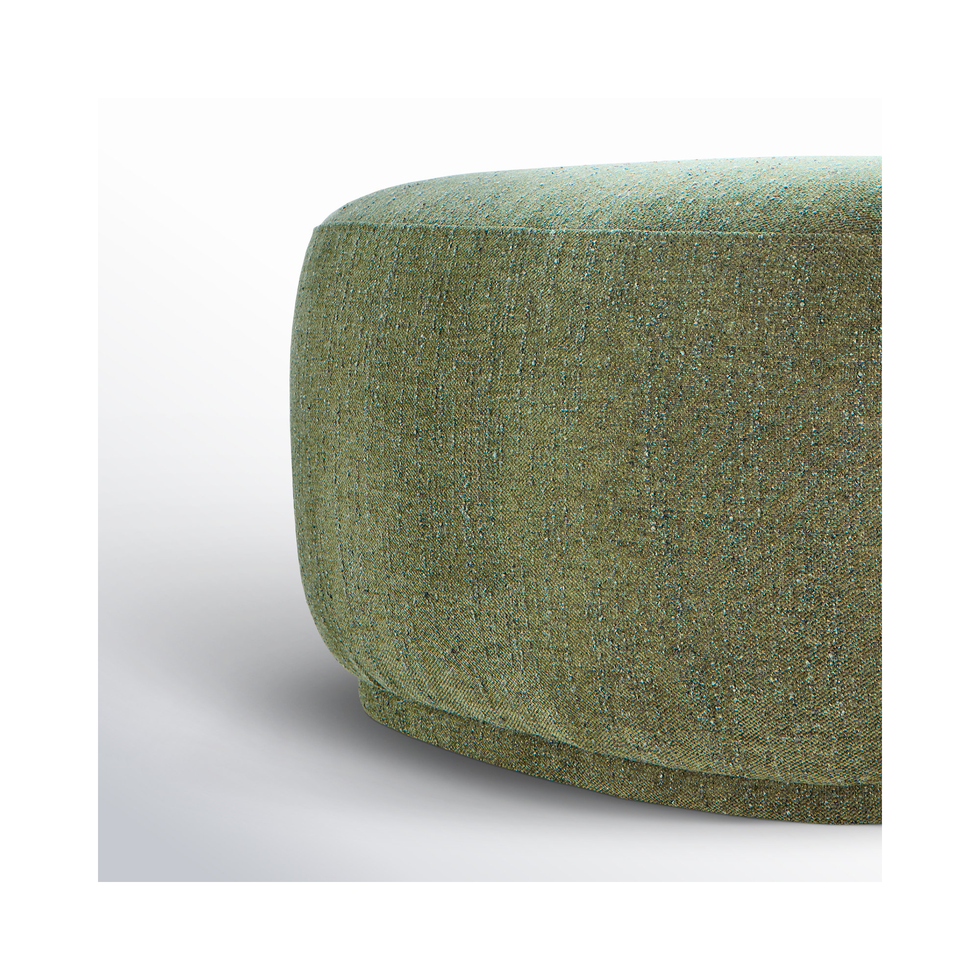 Adna 26.5'' Triangular Upholstered Ottoman, Mellow Forest Chenille