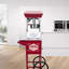 XH-P831-Machine à maïs soufflé de style cinéma avec chariot et bouilloire de 12 onces - rouge, style rétro sur roulettes