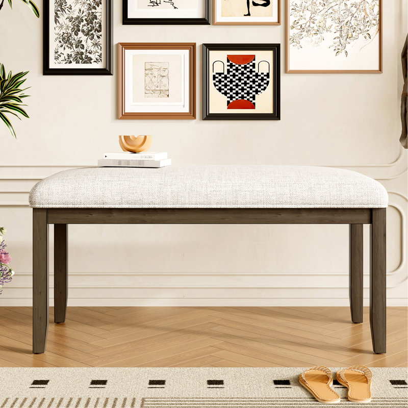 Banc de 38 po Mid-Century Modern