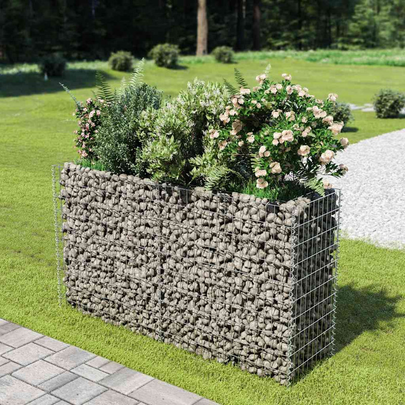 Jardinière surélevée Gabion, H 39,4 po x l 70,9 po x P 19,7 po