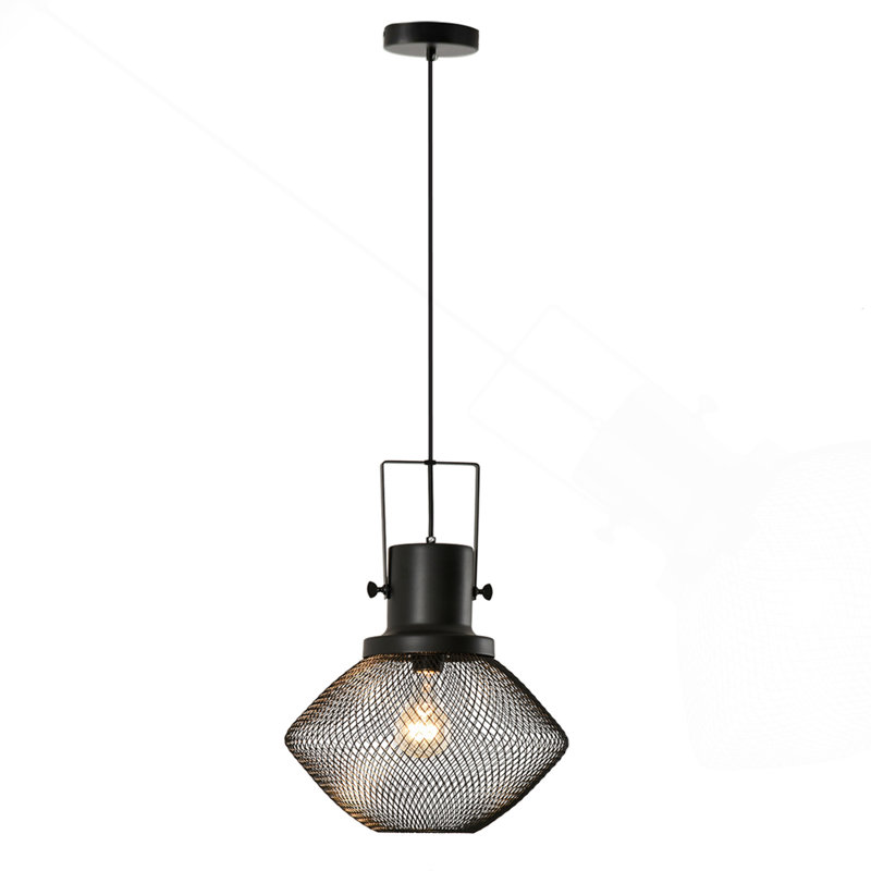 Luminaire suspendu industriel en métal noir avec chaîne réglable, plafonnier suspendu moderne pour la cuisine, la salle à manger et le salon