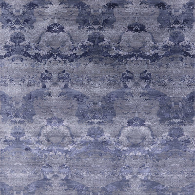 Tapis oriental noir et gris