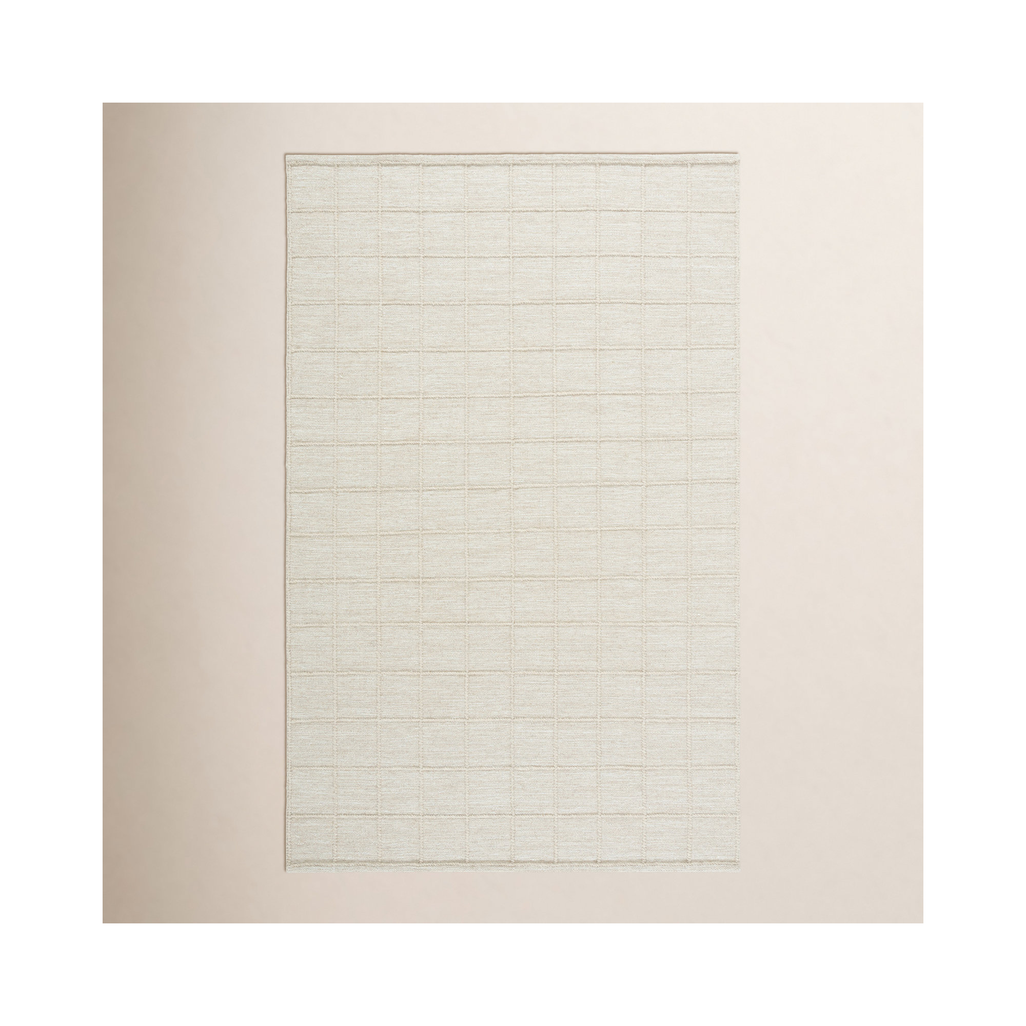 Natura 785 Hand Woven Wool/Cotton Geometric Rug in Beige, Runner 2'3" x 8'