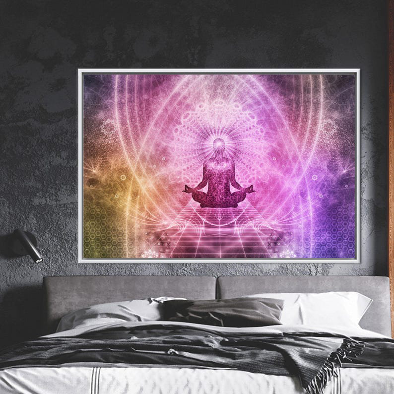 Print on Canvas, 25 cm H x 35 cm W, White Floater Framed
