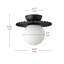 Luminaire semi-encastré à 1 lumière à intensité variable E12 à 1 lumière au fini noir