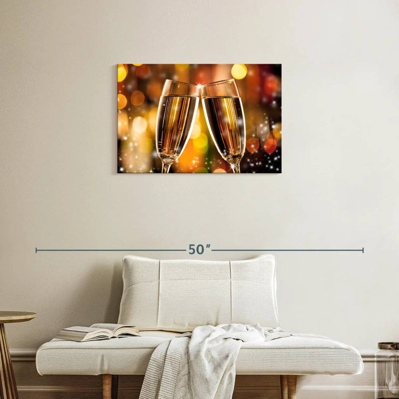 Verres à champagne Yarlin cliquetis, H 20 po x l 30 po
