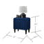 Table de chevet contemporaine en velours avec rangement à 2 tiroirs-1869833077