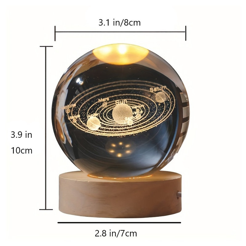 LED Cosmic Sphere Night Light with base