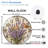 Bouquet with two birds on a clock face Art - 12'' Modern Glass Wall Clock