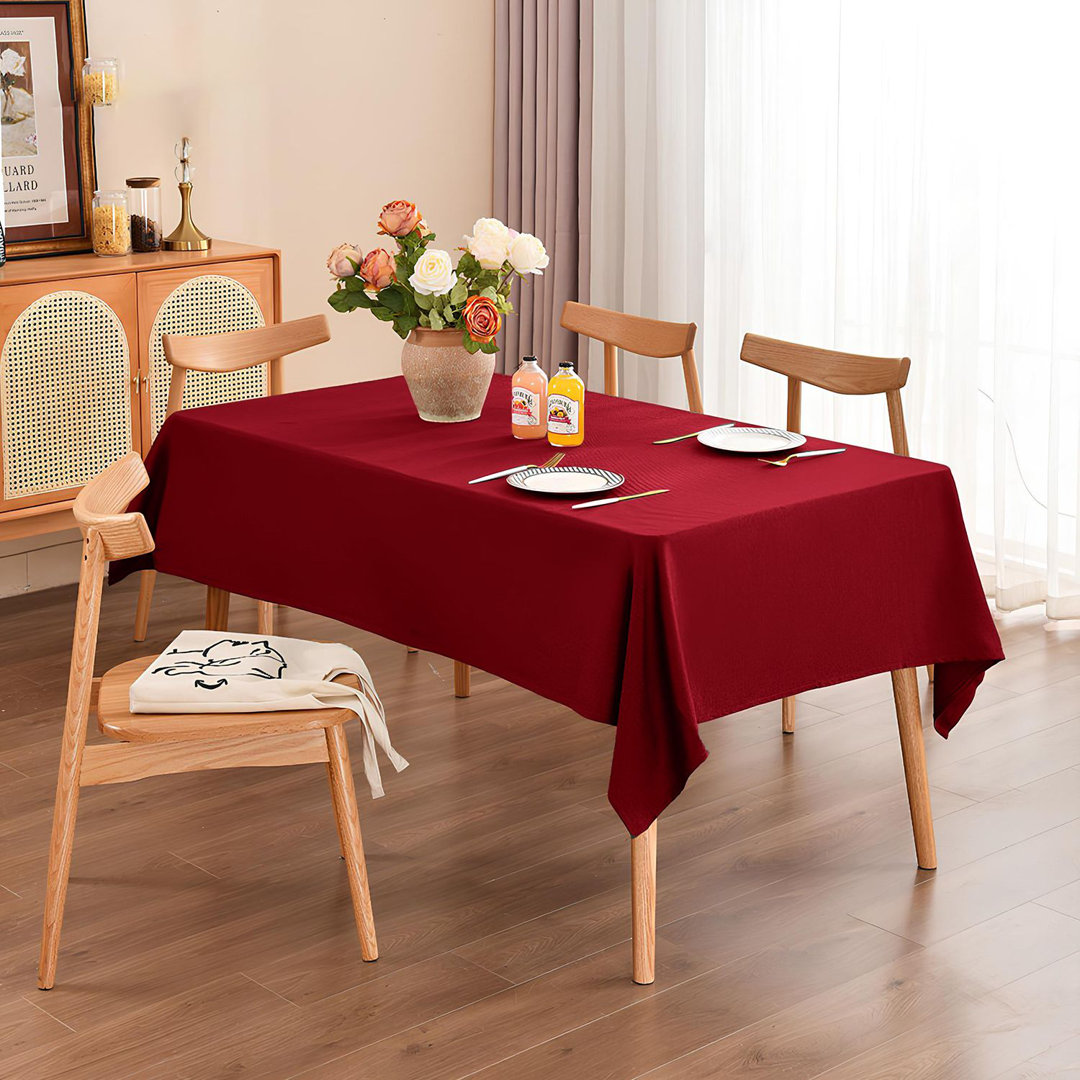 Polyester Tablecloth Rectangular 1PC - Wrinkle & Stain Resistant, Heavy Duty Banquet Cloth - Wedding, Party & Restaurant Use