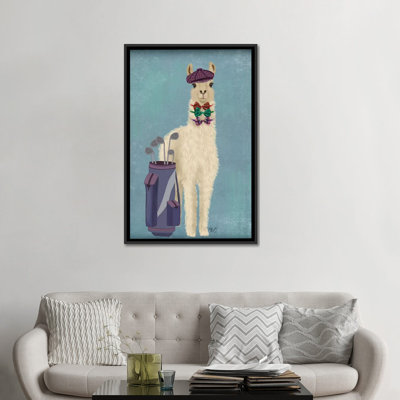 «Llama Golfing» par Fab Funky - impression d'art graphique