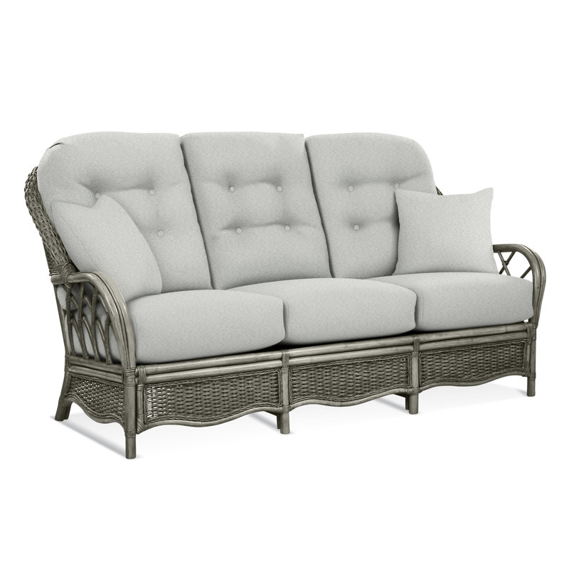 Everglade Upholstered 76'' Sofa, White Sugar Performance; 0863-91, Greystone