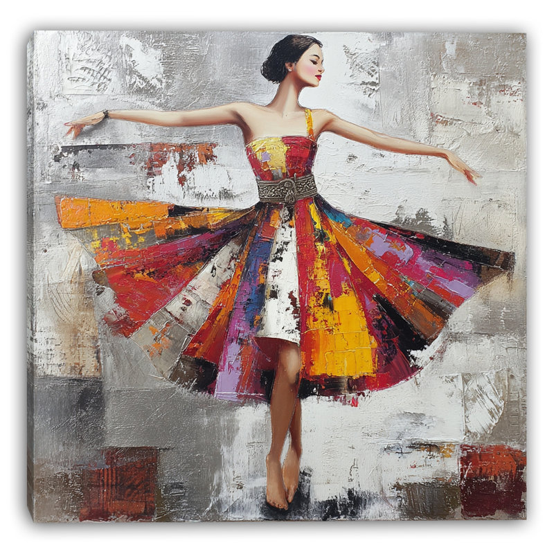 «Vibrant Dance», art mural sur toile tendue