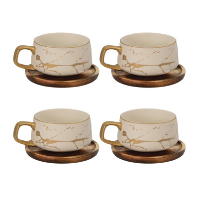 Avrian Ceramic Teacup and Saucer