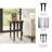 Metal and Aluminum Accent Table with Marble Top for Home, Office, Bedroom, and Living Room - 24" Bronze & Brown