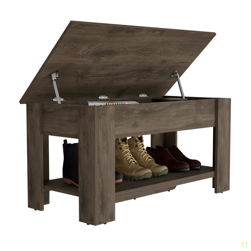Bench, Liftable Top And Lower Panel