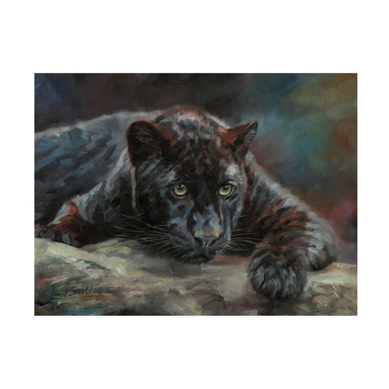 «David Stribble Black Panther», art sur toile, H 14 po x l 19 po