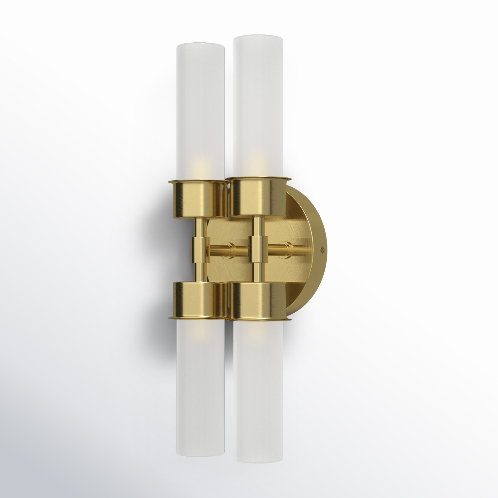Dalenna 4 Light Glass Iron Dimmable Armed Sconce, Brass