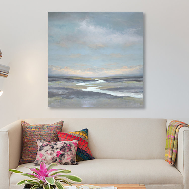 « riverbend i », impression sur toile, H 12 po x l 12 po x P 0,75 po, Toile tendue, Pas de tapis