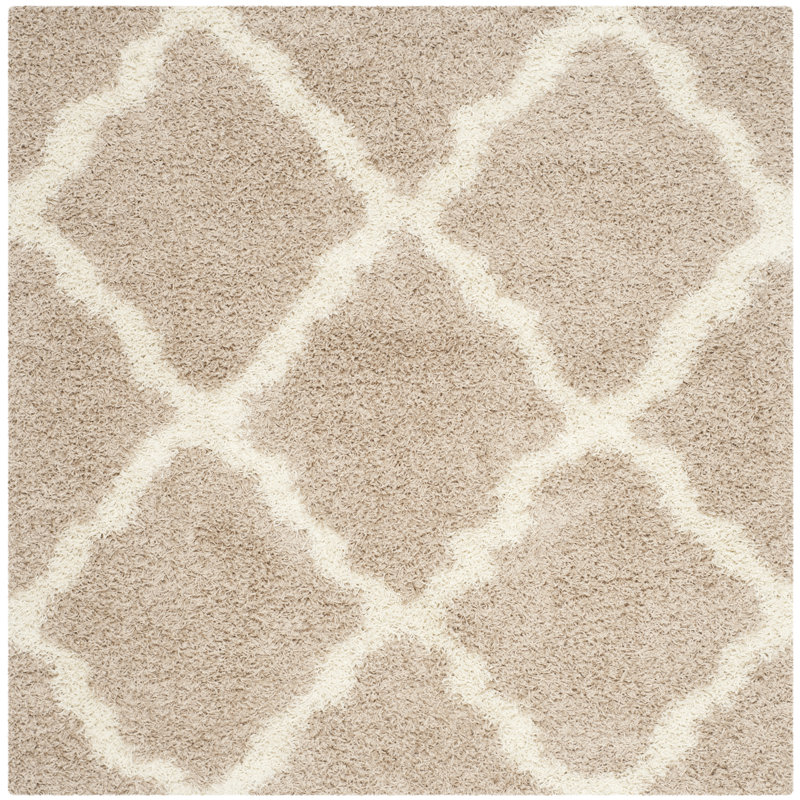 Alonnah Shag Performance Geometric Rug, Square 4'