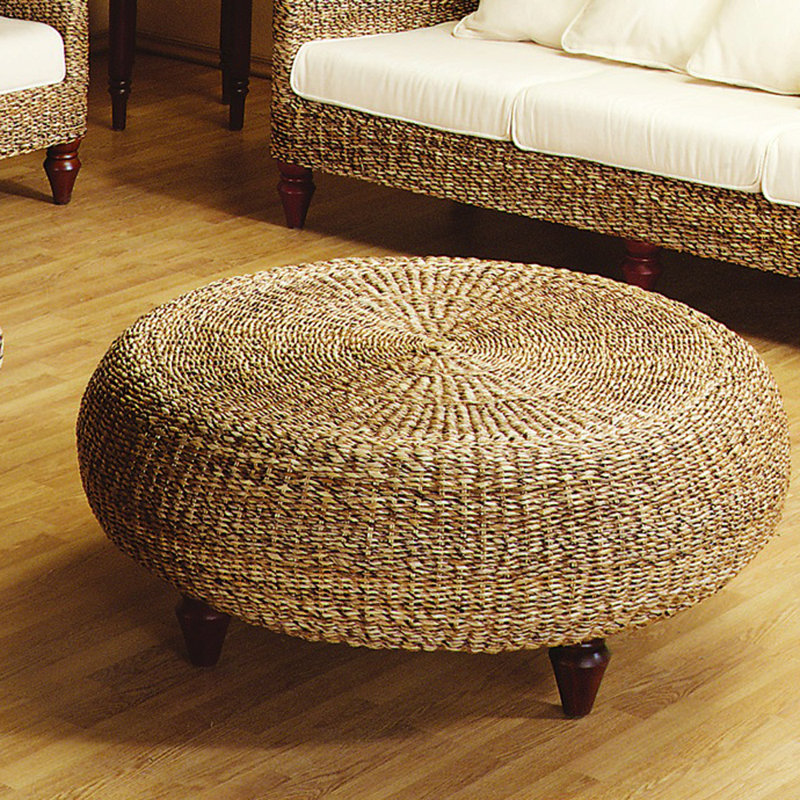 Tropical Upholstered Ottoman