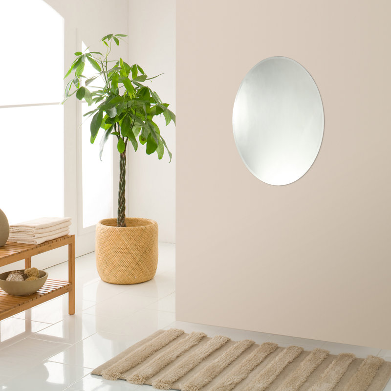 Babers Round Wall Mirror, 35.43" H x 27.56" W