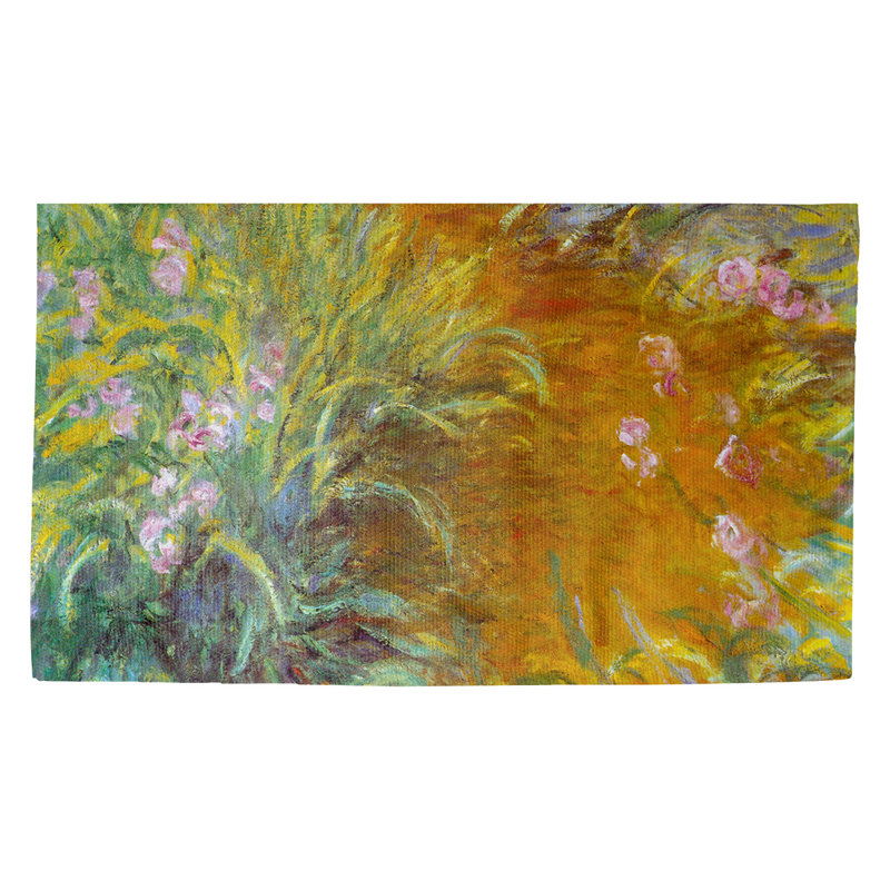 Tapis orange à motif de sentier parmi le iris Mane, Rectangle 2 pi 2 po x 3 pi 4 po