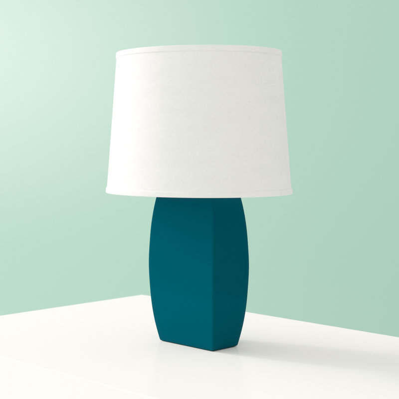 Shyam Ceramic Table Lamp, Gloss Ocean