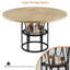 Round Metal Base Dining Table-1950472945