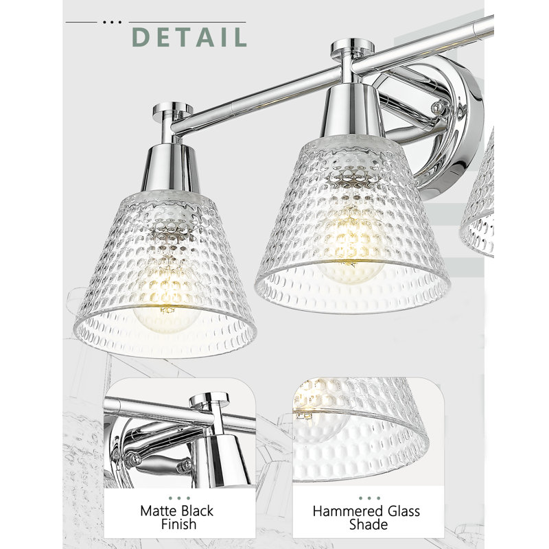 Batheaston 3 - Light Dimmable Vanity Light, Chrome