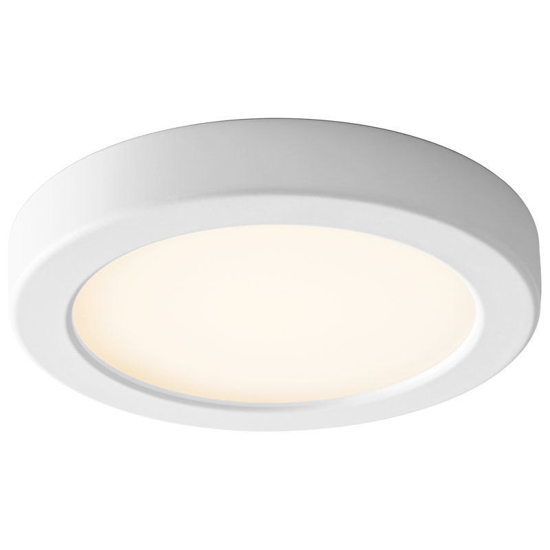 Plafonnier encastré 1 lumière Arizbeth, H 1 po x l 7 po x P 7 po, Blanc