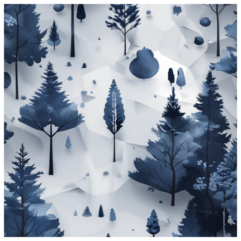 Blue Forest Landscape Blankets, 60in W x 80in H