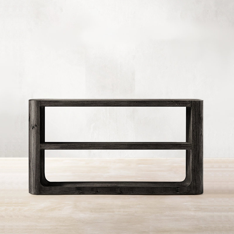 Console simple de style américain, H 29,9 po x l 48 po x P 12 po, Noir