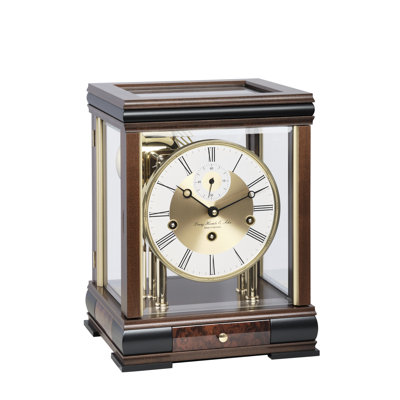 Beech Manufactured Wood Mechanical Tabletop Clock