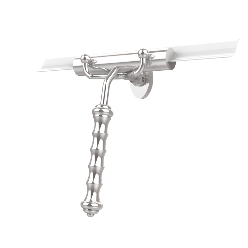 Wavy Handle Squeegee, Polished Chrome