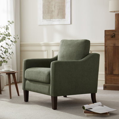 Fauteuil avec pieds en bois massif