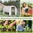 10' X 7' X 7' Walk-In Tunnel Greenhouse, Outdoor Green House With Anti-Tear PE Cover, Zipper Doors And Mesh Windows, White
