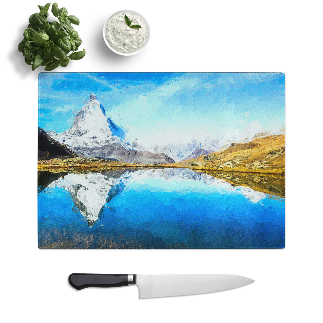 Glass Matterhorn Mountain in Zermatt Switzerland Chopping Board