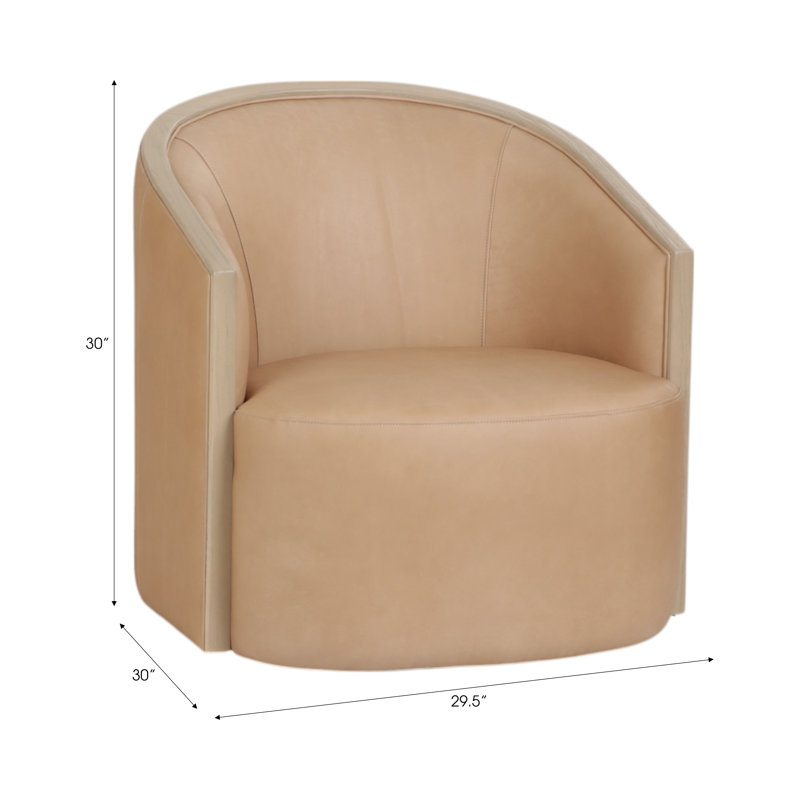 Dossier incurvé en similicuir Accent Chair