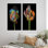 " Blooming Multicolor Fractal Flower XIV " 2 - Pieces Painting Print