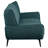 Teal Blue Flared Arm Loveseat