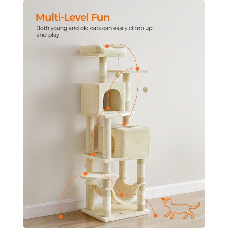 155cm H Cat Tree, Beige